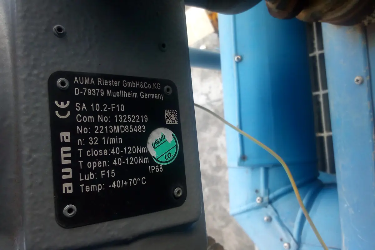AUMA ACTUATOR (4) for field training, packing, inspection and document control, team-handled supply reference