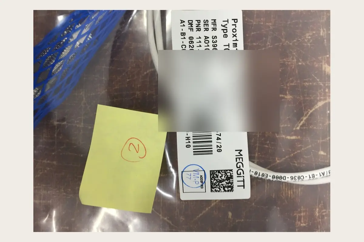 Meggitt proximity transducer TQ403 for vibration, condition monitoring and predictive maintenance, team-handled supply reference